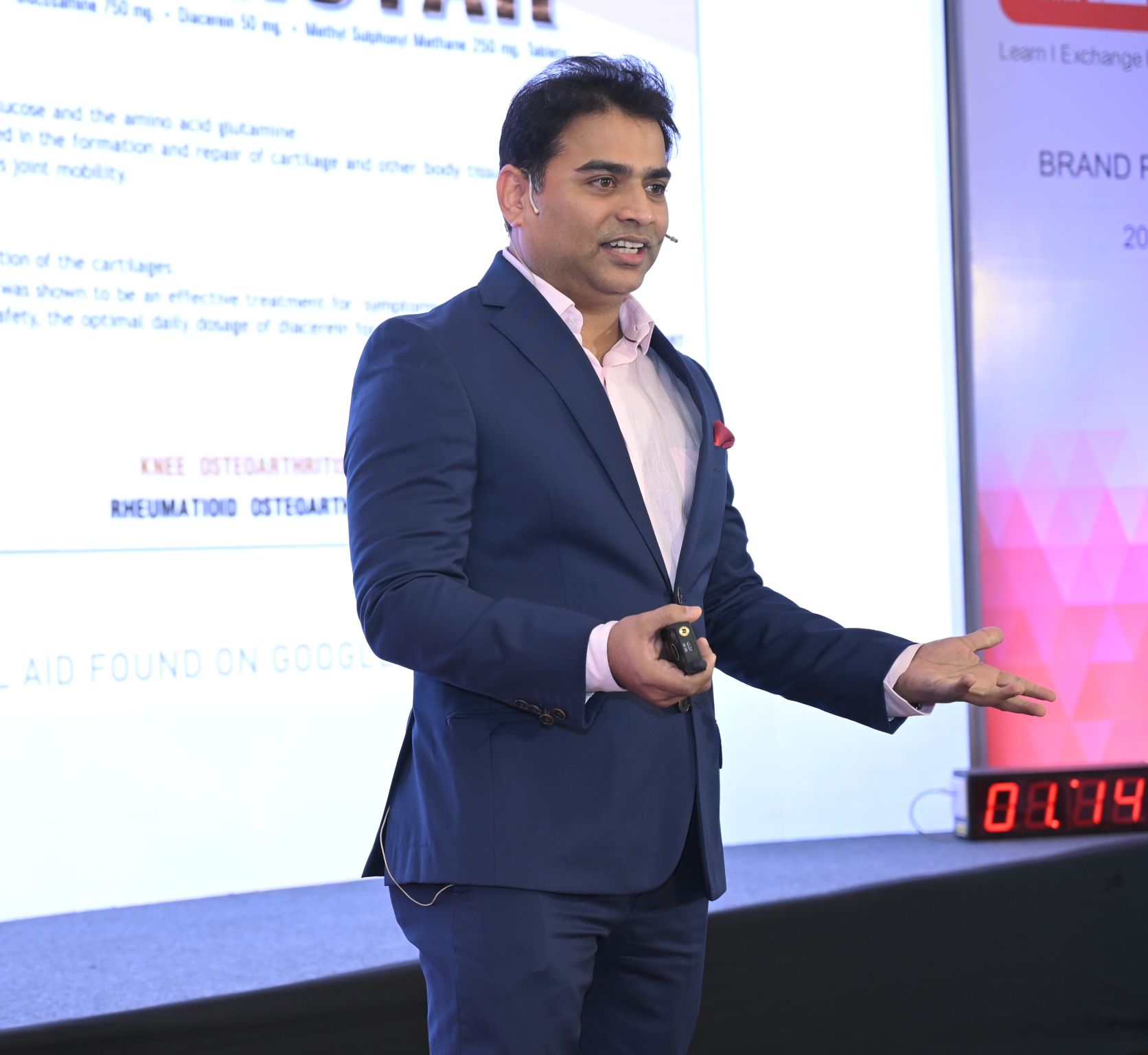Aleem Merchant at a pharma conference